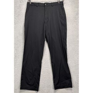 Walter Hagen Pants Mens 34X30 Black Chino Straight Leg Slacks Pockets Flat Front